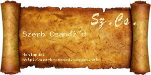 Szerb Csanád névjegykártya